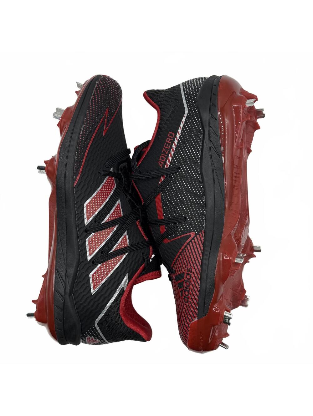 Adidas adizero Afterburner 7 Baseball Cleats Black Red Size 8 FV9395